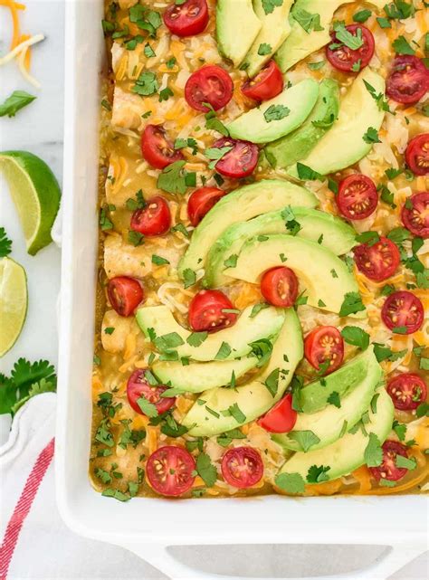 Healthy Green Chile Chicken Enchiladas – WellPlated.com