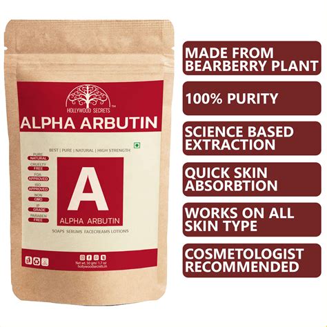BUY Hollywood Secrets Pure Alpha Arbutin Powder 50gm