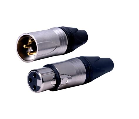 P PLUS XLR Connector 3 PIN MIC Pair Connector With Golden Pin Zinc ...
