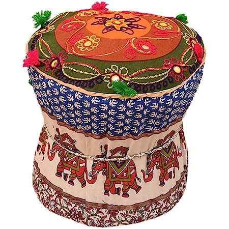 Square Jewels Bamboo Rajasthani Single Handmade Patchwork Cotton Mudda ...