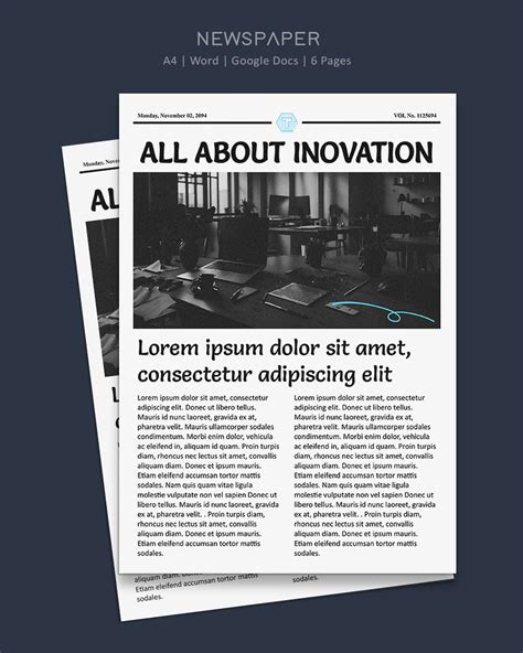 Science and Technology Newspaper Template 的图像结果