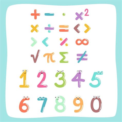 Hand drawn mathematical symbols | Free Vector