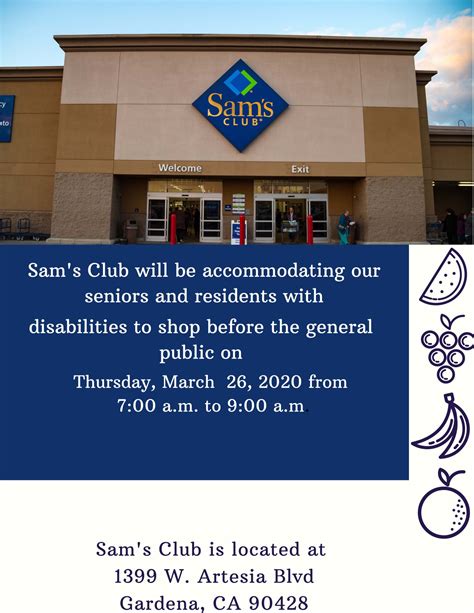 Gardena Sam's Club to hold special shopping hours for seniors this ...