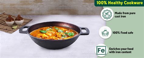 Buy The Indus Valley Super Smooth Cast Iron Cookware Set + Free Tadka ...