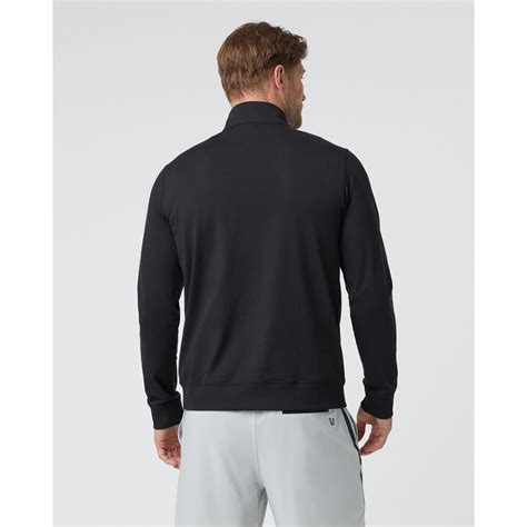 VUORI | Men's Coronado Quarter Zip Relaxed Fit Fleece Top | Men | Black ...