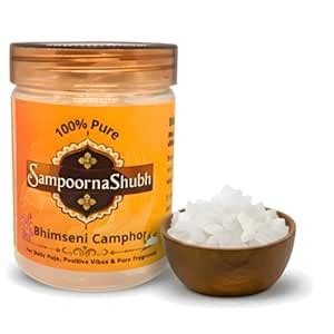 SampoornaShubh Original Bhimseni Camphor 250g Jar – Pack of 1 | 100% ...