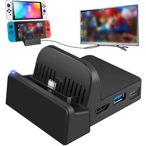 Portable TV Base for Switch with 4K HDMI/USB 3.0/USB-C Charging Port, N ...