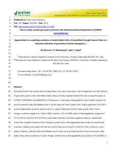 Opportunities for exploiting variations in haulm fodder traits of ...