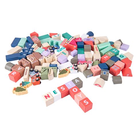 Wooden City Building Blocks Toy | Preschool Learning Educational Toys ...
