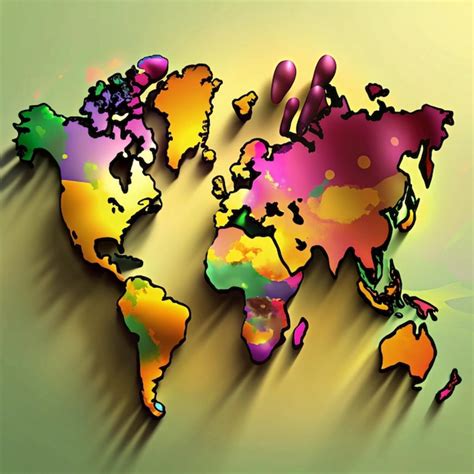 A map of the world with the word world on it | Premium AI-generated image