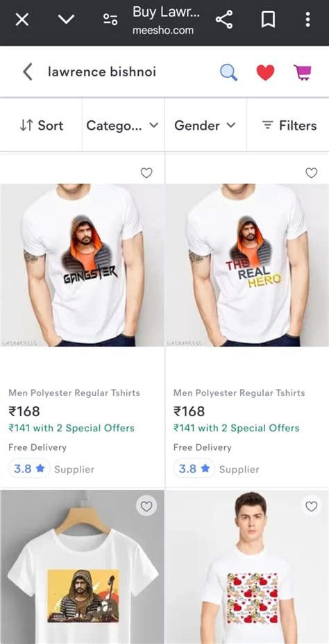 Meesho backlash t shirts Lawrence Bishnoi image - Meesho faces backlash ...