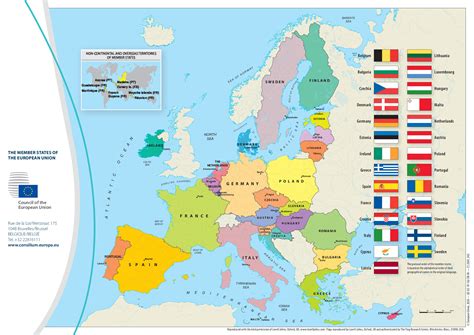 Map of Europe - The Member States Of The European Union - EU Agenda
