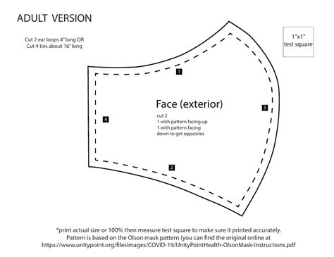 Image result for Mask Template Printable PDF