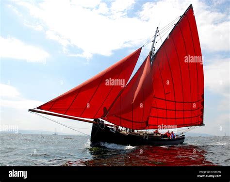 The Galway hooker Norah sailing off Galway, Ireland Stock Photo - Alamy