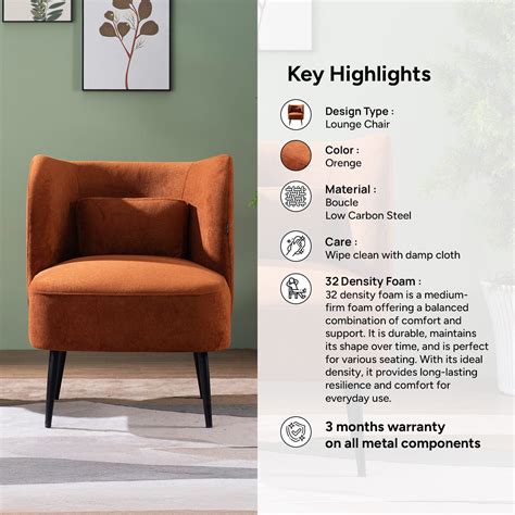Buy Boucle Brown Lounge Chair | Stylish Lounge Chair Online Shop Now ...