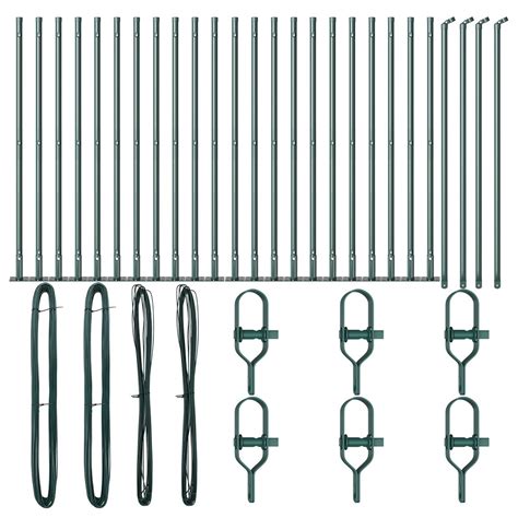 Słupy vidaXL Zestaw 26 Zielony Beton i metal 3,2 x 3,2 x 90 cm Mocne ...