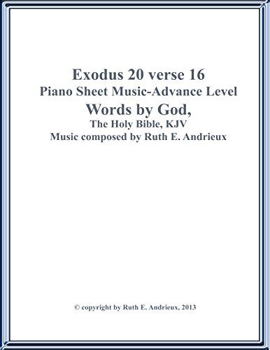 Exodus 20 verse 17, Piano Sheet Music-Advance Level: 10th Commandment ...