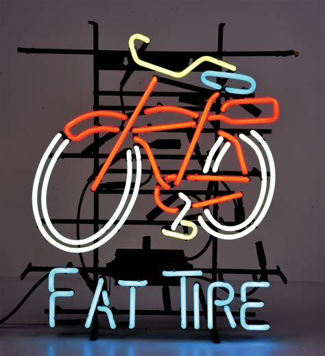Lot Detail - FAT TIRE BEER BICYCLE NEON ADVERTISING SIGN.