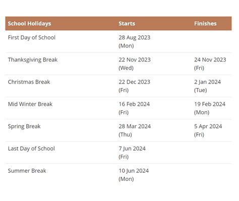 Davidson County School Holiday Calendar 2023-2024 - My School District ...