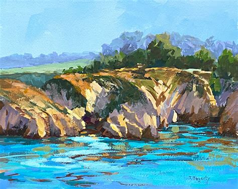 Jade-Green Colors Of Point Lobos, Painting by Tatyana Fogarty | Artmajeur