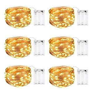 Buy MIRADH 6 Pack of 10 Feet 30 Led Fairy Lights Battery Operated ...