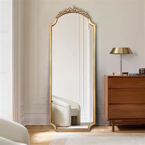 Amazon.com: DAOYIJIAJU Large Gold Vintage Mirror, 53"x20" Arched ...