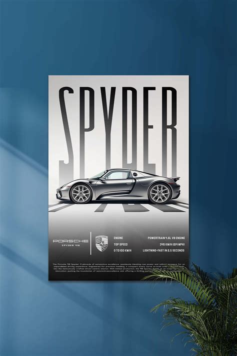 PORSCHE SPYDER 918 | SOLID CARS #01 | CAR POSTERS – Posterized