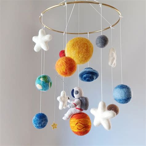 Solar System Mobile Space Mobile Nursery Baby Mobile Crib Felt Planet ...