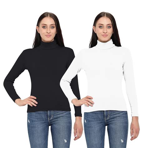 Buy MYO Casual Full Sleeve High Neck | Turtle Neck Cotton T-Shirt for ...