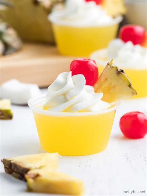 Piña Colada Jello Shots - Belly Full