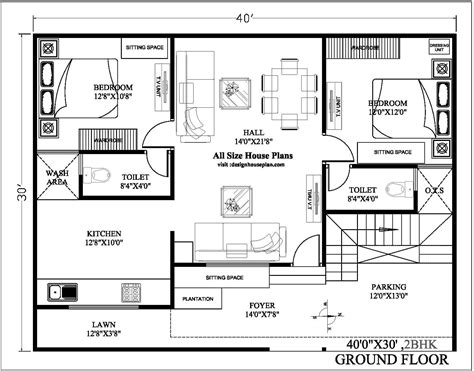 30 40 House Plans North Facing Single Floor 30 X 40 House Plan East ...