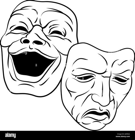 Comedy And Tragedy Drawings