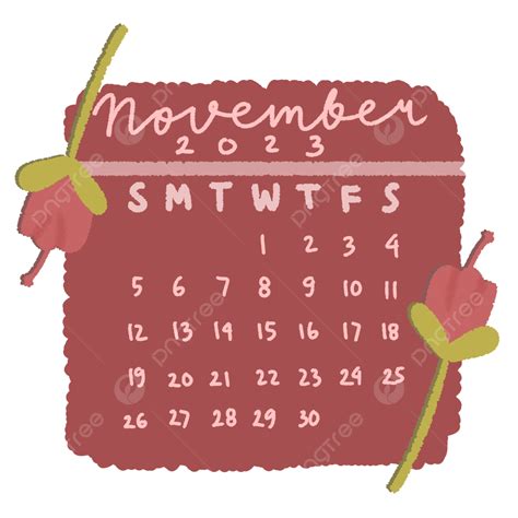 Cute November Calendar Clip Art