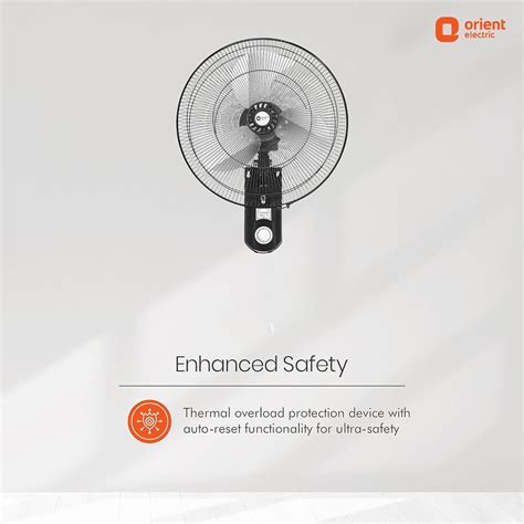 Buy Orient Tornado II 450mm 3 Blade High Speed Wall Mounted Fan ...