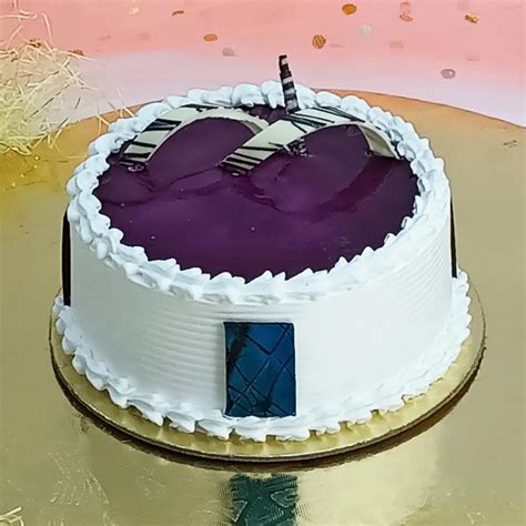 Blueberry Bliss 1kg Cake – Eggless Cake with Blueberry Glaze – CAKESTRY15