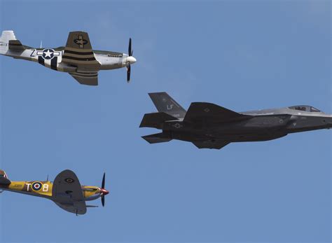 Download wallpaper Spitfire, USAF, P-51D Mustang, RAF, F-35 Lightning ...