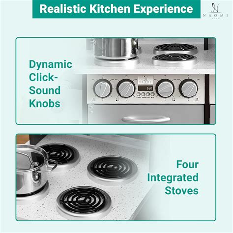 Naomi Home Play Kitchen Sets for Kids, Large Wooden Kitchen India | Ubuy