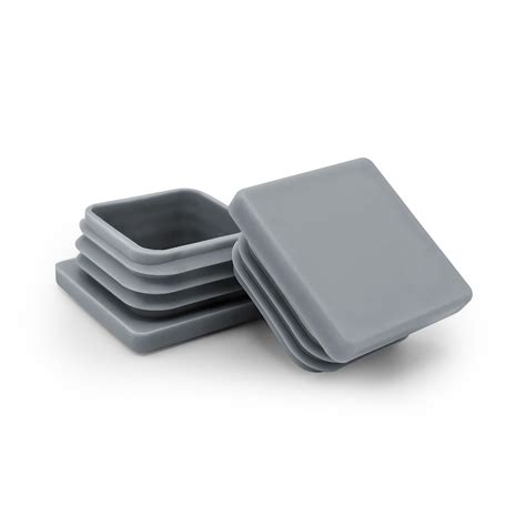 Quadratrohr Lamellenstopfen Grau 60x60x1,5-2 mm 5 Stück Kunststoff | 60 ...
