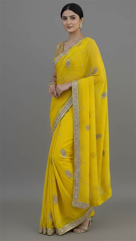 Second Skin I Ready To Wear Saree Yellow In Colour
