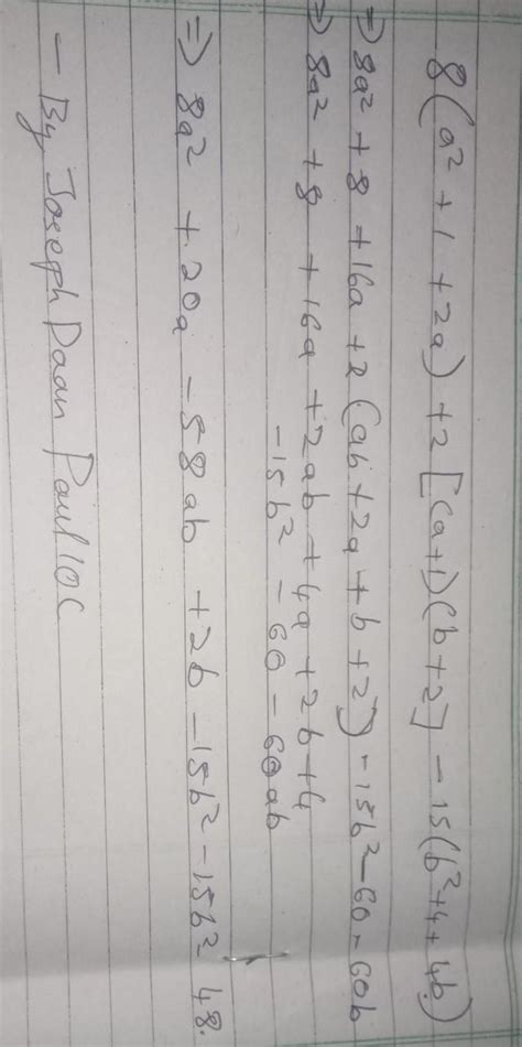 Factorise:8 (x + 1)²-2 (x + 1) (y-2)-15 (y-2)² - Brainly.in