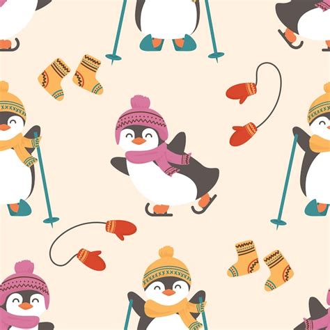 Pinguins fofos | Vetor Premium