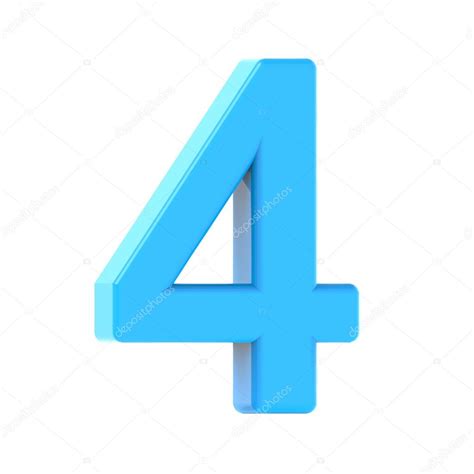 Number 4 Blue