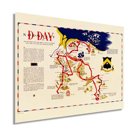 Buy Historix Vintage 1944 D Day Normandy - 18 x 24 Inch Vintage Wall ...