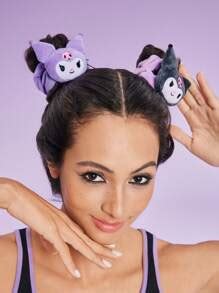 HELLO KITTY AND FRIENDS | SHEIN 2pcs/Set 3D Kuromi Hair Scrunchies ...