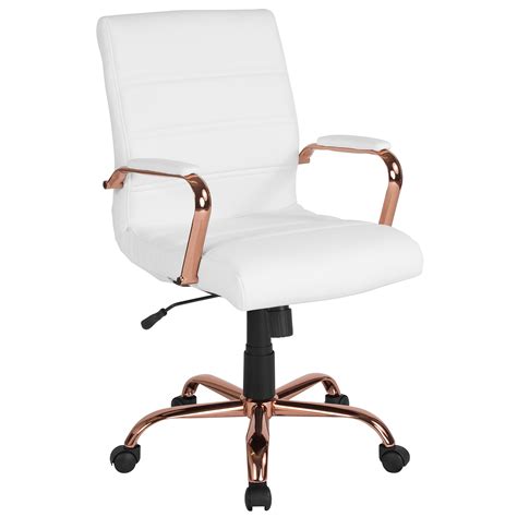 Buy Flash Furniture Whitney Mid-Back Swivel LeatherSoft Desk Chair with ...