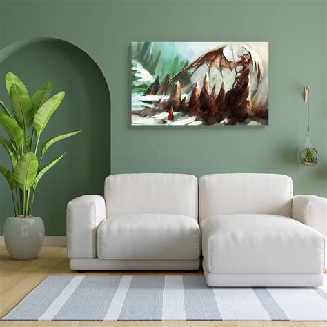 Hell With Lucifer Canvas Painting Synthetic Frame – ArtzFolio.com