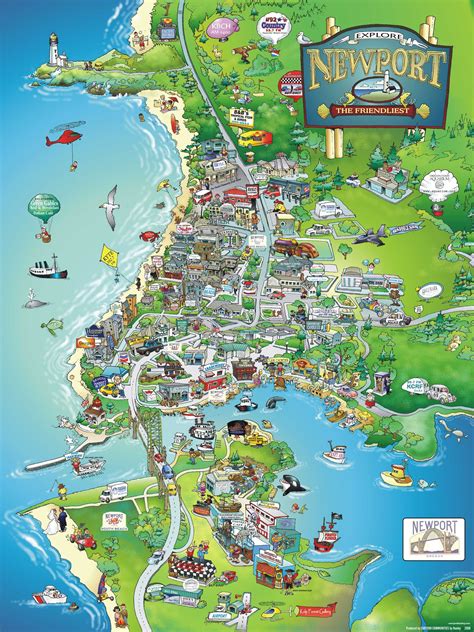 Newport Oregon Map Oregon Coast Aquarium Map And Pictures