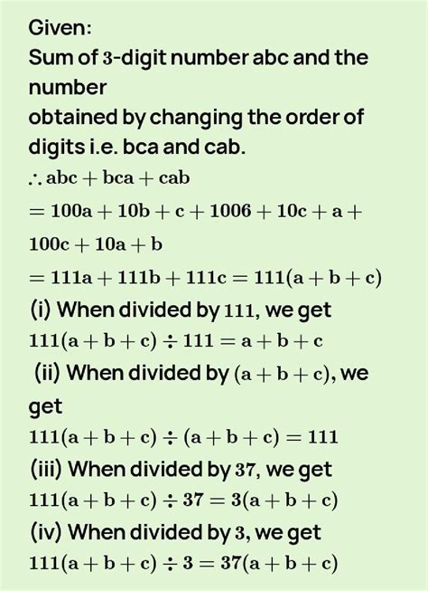 without actual calculation,write the question when sum of three digit ...