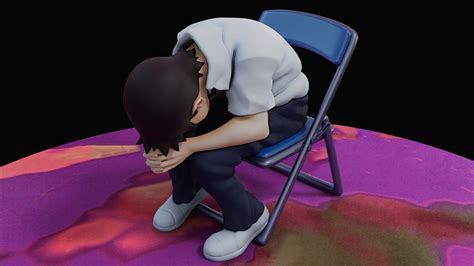 ArtStation - Shinji Ikari chair scene - Figure Fanart