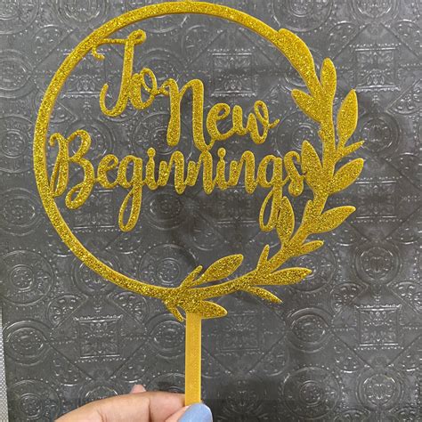 To New Beginnings Cake Topper - WEDCT027 – Cake Toppers India